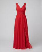 Odette | Evening Dress Women | V-Neck, Sleeveless, Side Slit | Long