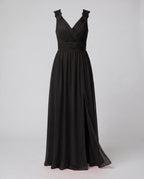 Odette | Evening Dress Women | V-Neck, Sleeveless, Side Slit | Long