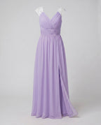 Odette | Evening Dress Women | V-Neck, Sleeveless, Side Slit | Long