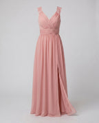 Odette | Evening Dress Women | V-Neck, Sleeveless, Side Slit | Long