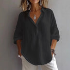 Linen Shirt Men Women Lightweight Casual Button Down Long Sleeve