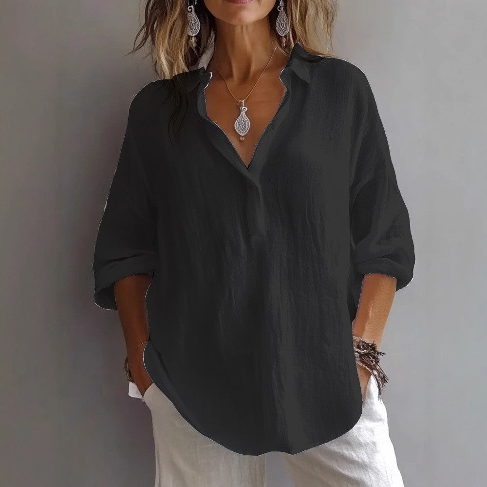 Linen Shirt Men Women Lightweight Casual Button Down Long Sleeve
