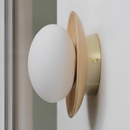 Marlow | Wall Light | Scandinavian Round Frame, Globe Shade | Indoor