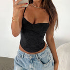 Women Corset Top Floral Fitted | Wenna
