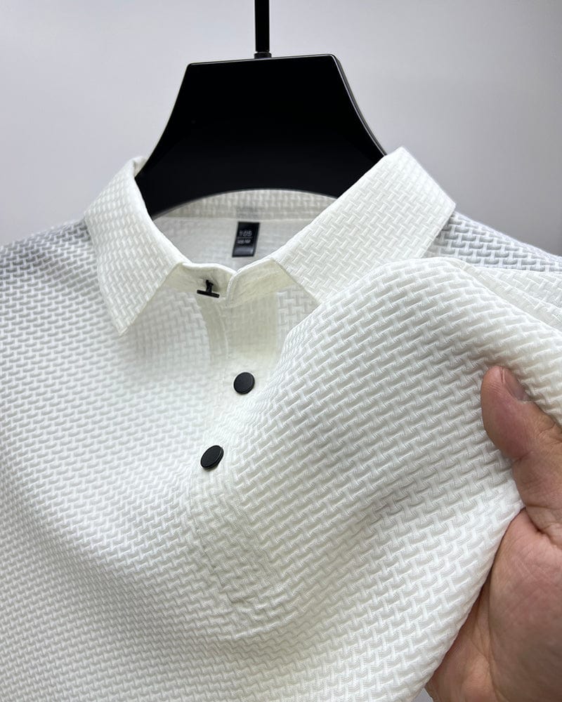 Linnea | Men's Mesh Polo Shirt | Short Sleeve, Breathable | Summer