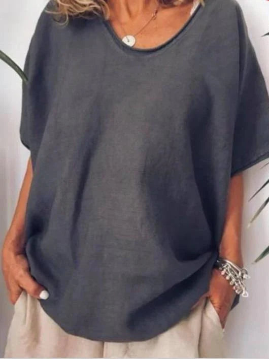 Cosima | Women's Oversized T-Shirt | Loose Fit, V-Neck | Cotton Summer Top
