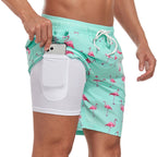 Mens Swim Shorts Compression Lined Quick Dry Lightweight Athletic Fit