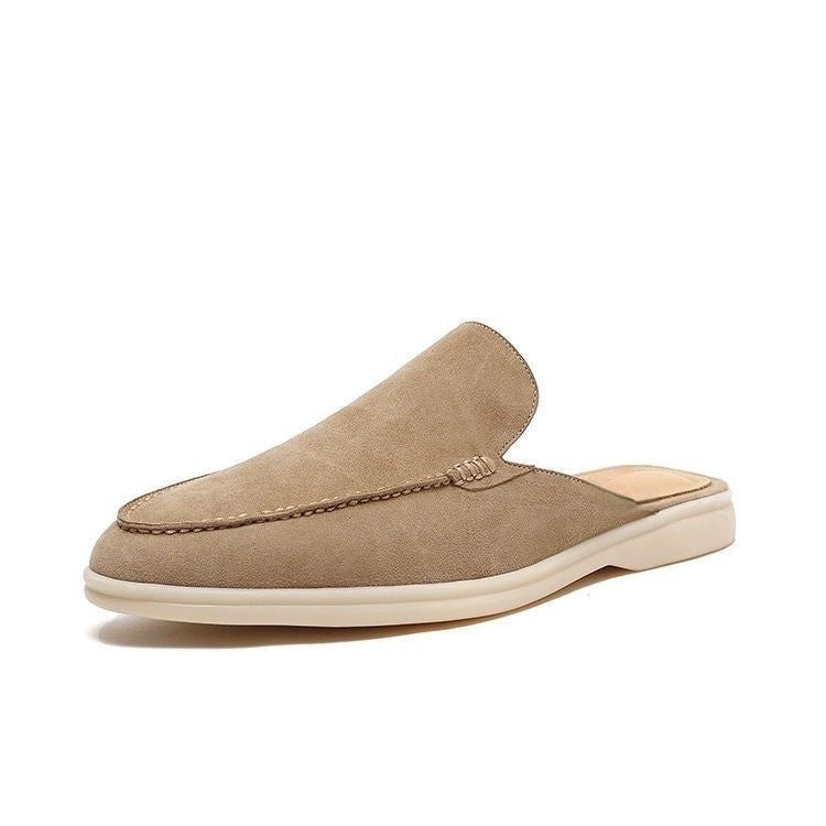 Della | Men's Slip-On Loafers | Backless, Suede Style | Casual