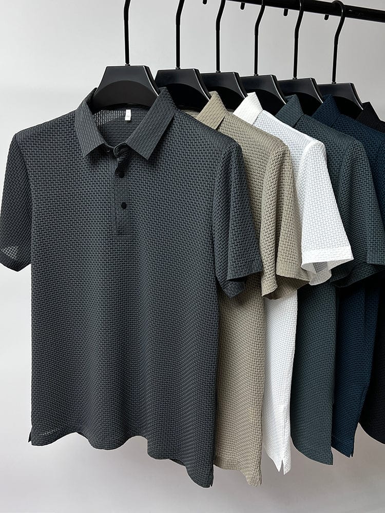 Linnea | Men's Mesh Polo Shirt | Short Sleeve, Breathable | Summer