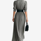 Long Sleeve Dress Women Belted Shirt Dress Button Down | Romilly
