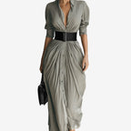 Long Sleeve Dress Women Belted Shirt Dress Button Down | Romilly