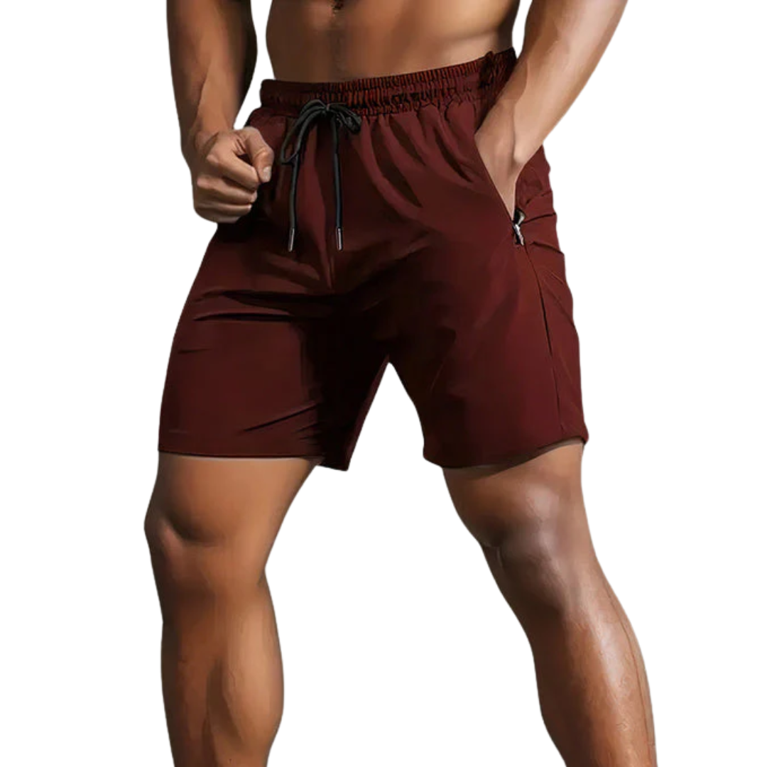 Mens Shorts Athletic Quick Dry Breathable Lightweight Zip Pocket