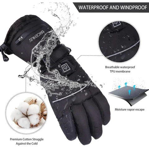 Calla | Heated Gloves | Rechargeable, 3 Heat Settings | Unisex, Black
