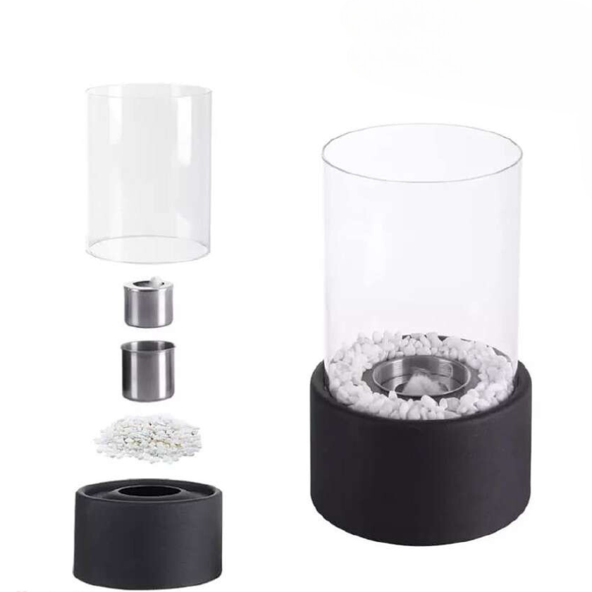 Fleur | Oil Lamp | Decorative Ethanol Flame Lamp | Metal & Glass, Indoor & Outdoor