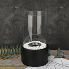 Fleur | Oil Lamp | Decorative Ethanol Flame Lamp | Metal & Glass, Indoor & Outdoor
