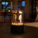 Fleur | Oil Lamp | Decorative Ethanol Flame Lamp | Metal & Glass, Indoor & Outdoor