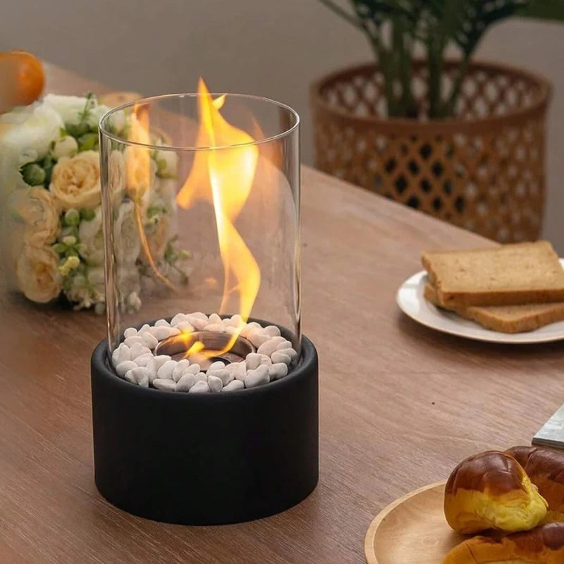 Fleur | Oil Lamp | Decorative Ethanol Flame Lamp | Metal & Glass, Indoor & Outdoor