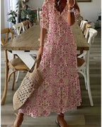 Vera | Women's Boho Maxi Dress | Loose Fit, Fringe Detail