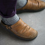 Arch Support Slippers Men Leather Wide Fit Orthopedic Indoor
