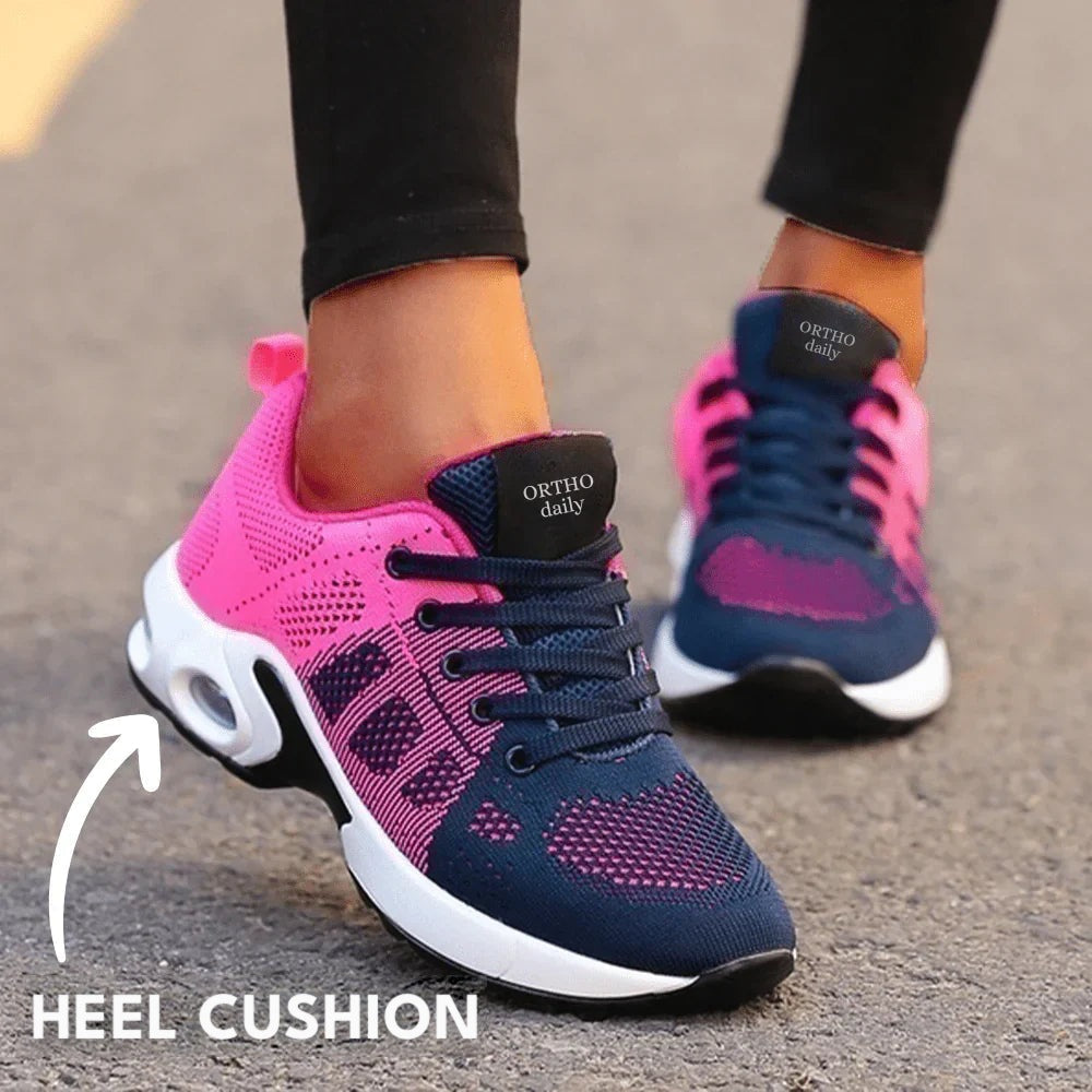 Orthopedic Shoes Women Breathable Knit Sneakers Arch Support Insole