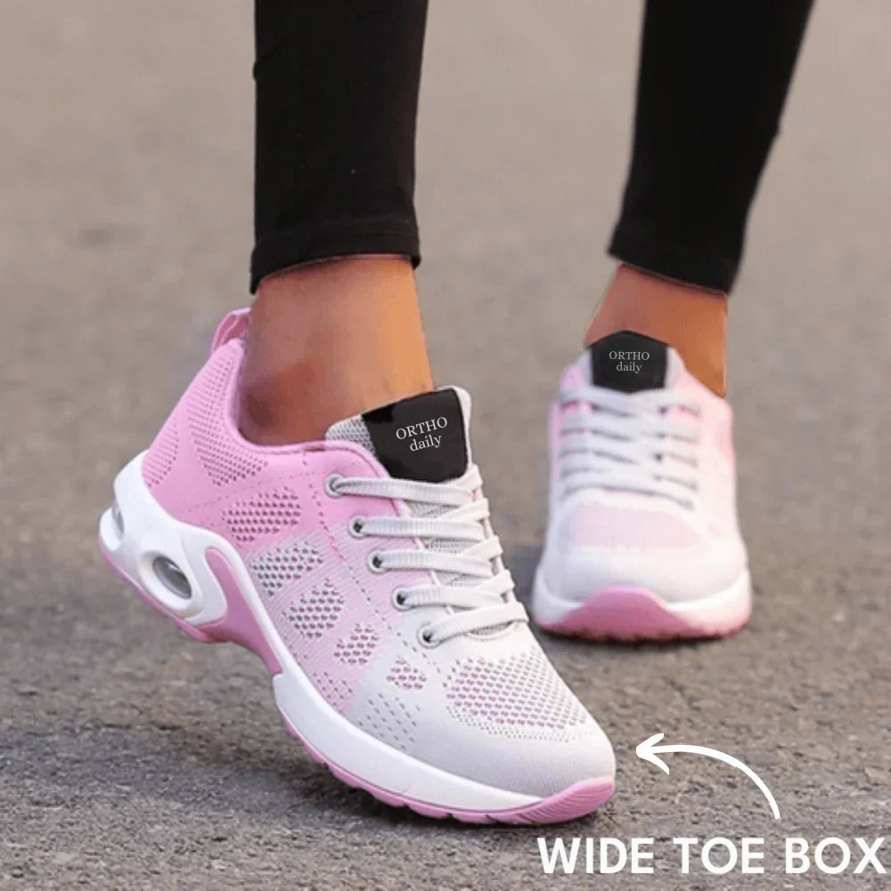 Orthopedic Shoes Women Breathable Knit Sneakers Arch Support Insole