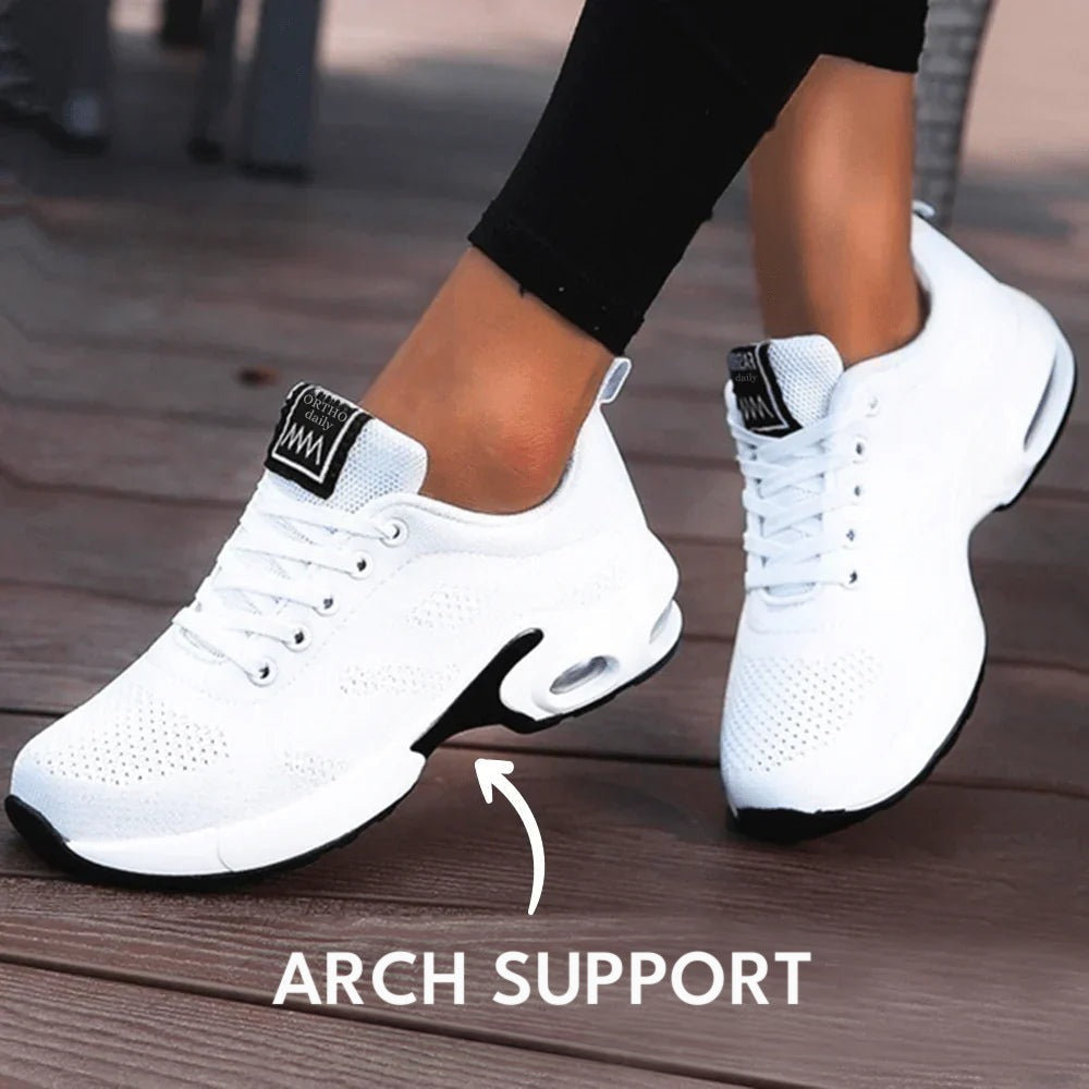 Orthopedic Shoes Women Breathable Knit Sneakers Arch Support Insole