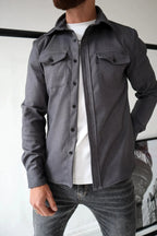 Pearl | Men's Shirt Jacket | Button-Up Overshirt | Long Sleeve, Chest Pockets