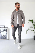 Pearl | Men's Shirt Jacket | Button-Up Overshirt | Long Sleeve, Chest Pockets