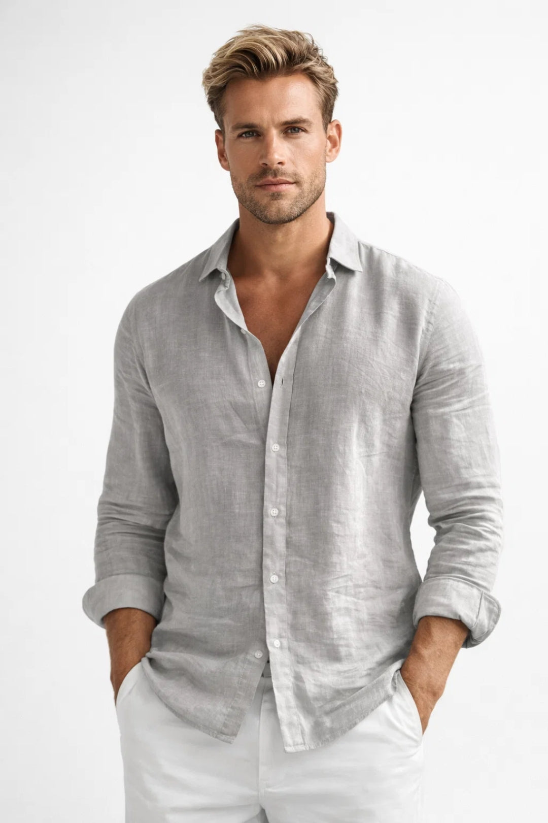 Talia | Linen Shirt Men | Lightweight, Breathable | Casual Fit