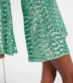 Sequin Dress Womens Mini Wide Sleeve Deep V Neck Sparkly Glitter