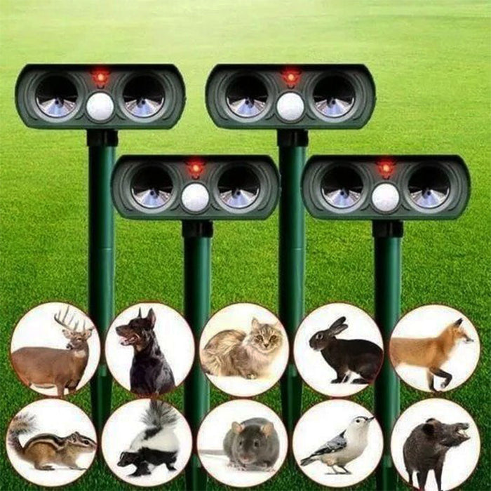 Iris | Ultrasonic Pest Repeller | Solar Powered, Motion Activated | Outdoor Animal Deterrent