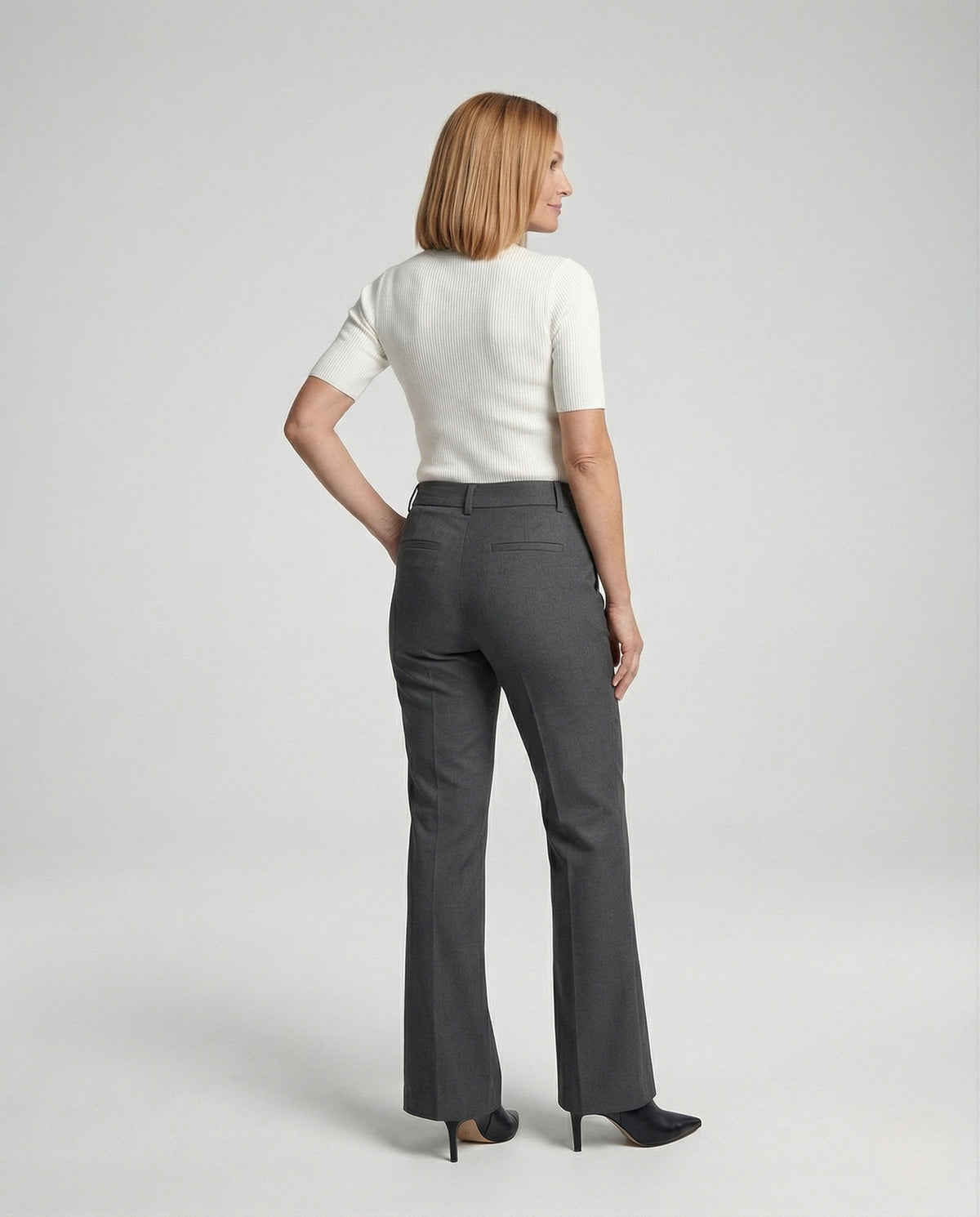 Men Dress Trousers Straight Leg