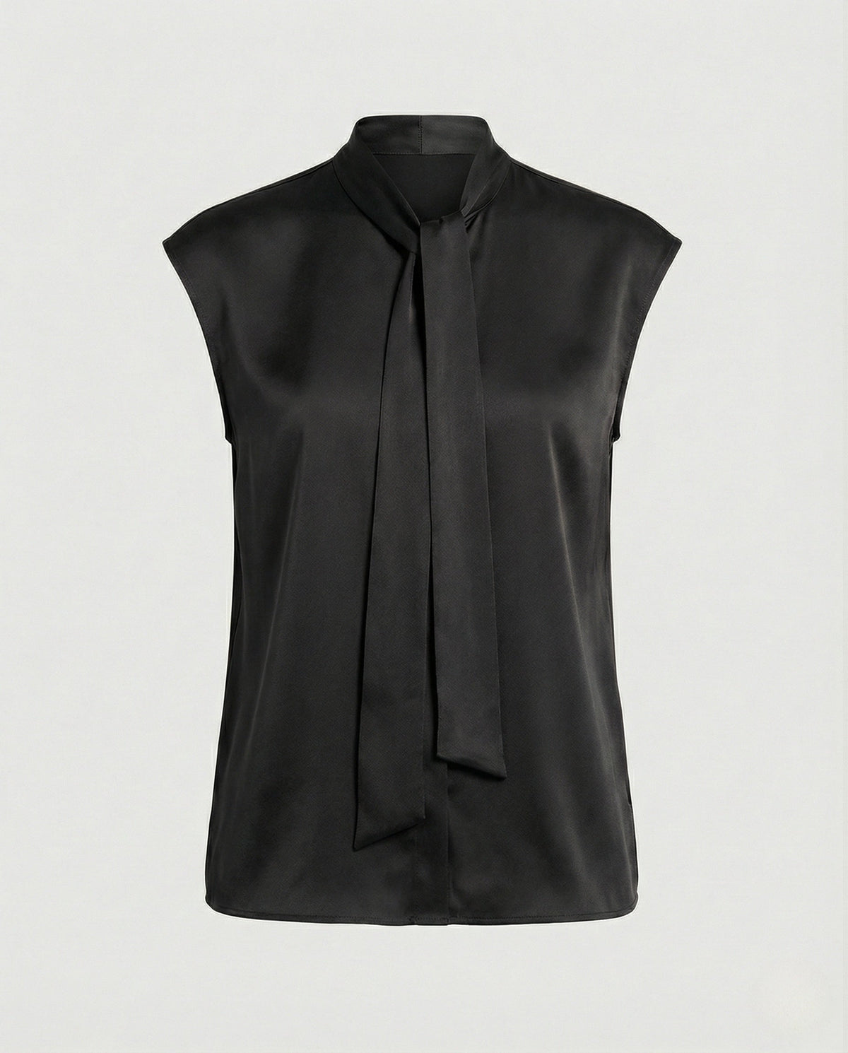 Nina | Sleeveless Bow Blouse | Women's Satin Viscose | Flowy, Office