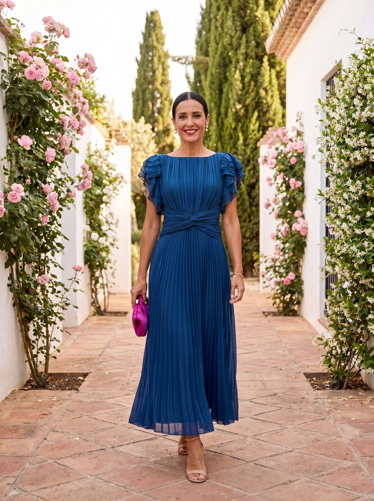 Summer Dress | Women Elegant Pleated Dress for Special Occasions