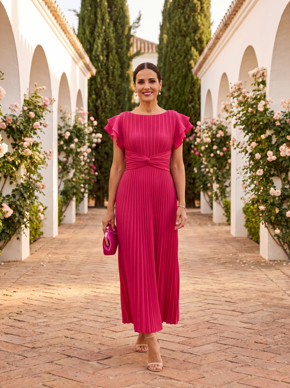 Summer Dress | Women Elegant Pleated Dress for Special Occasions
