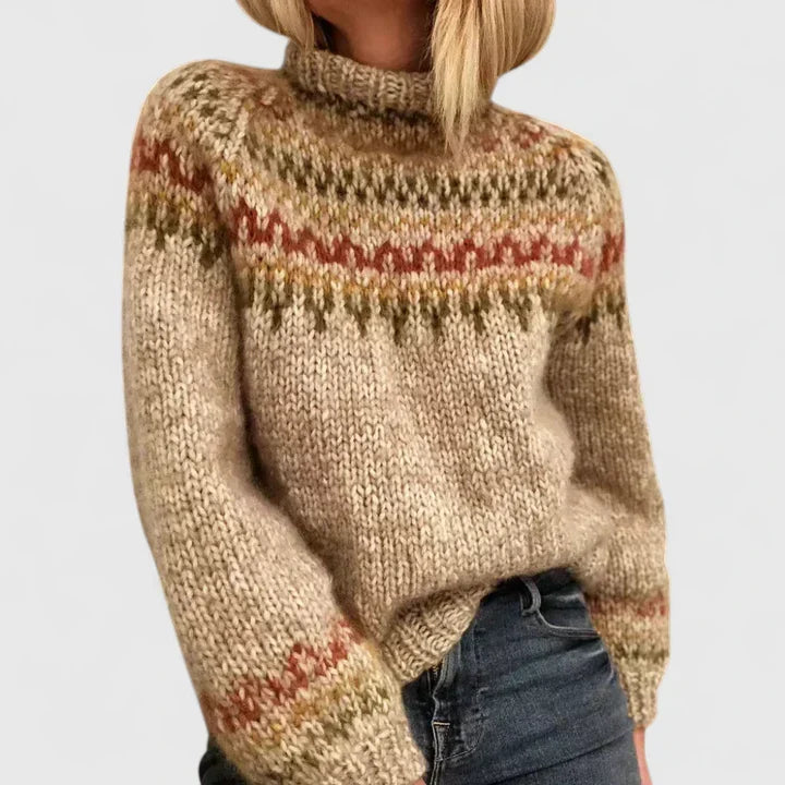 Luna | Women Knit Jumper Nordic Pattern