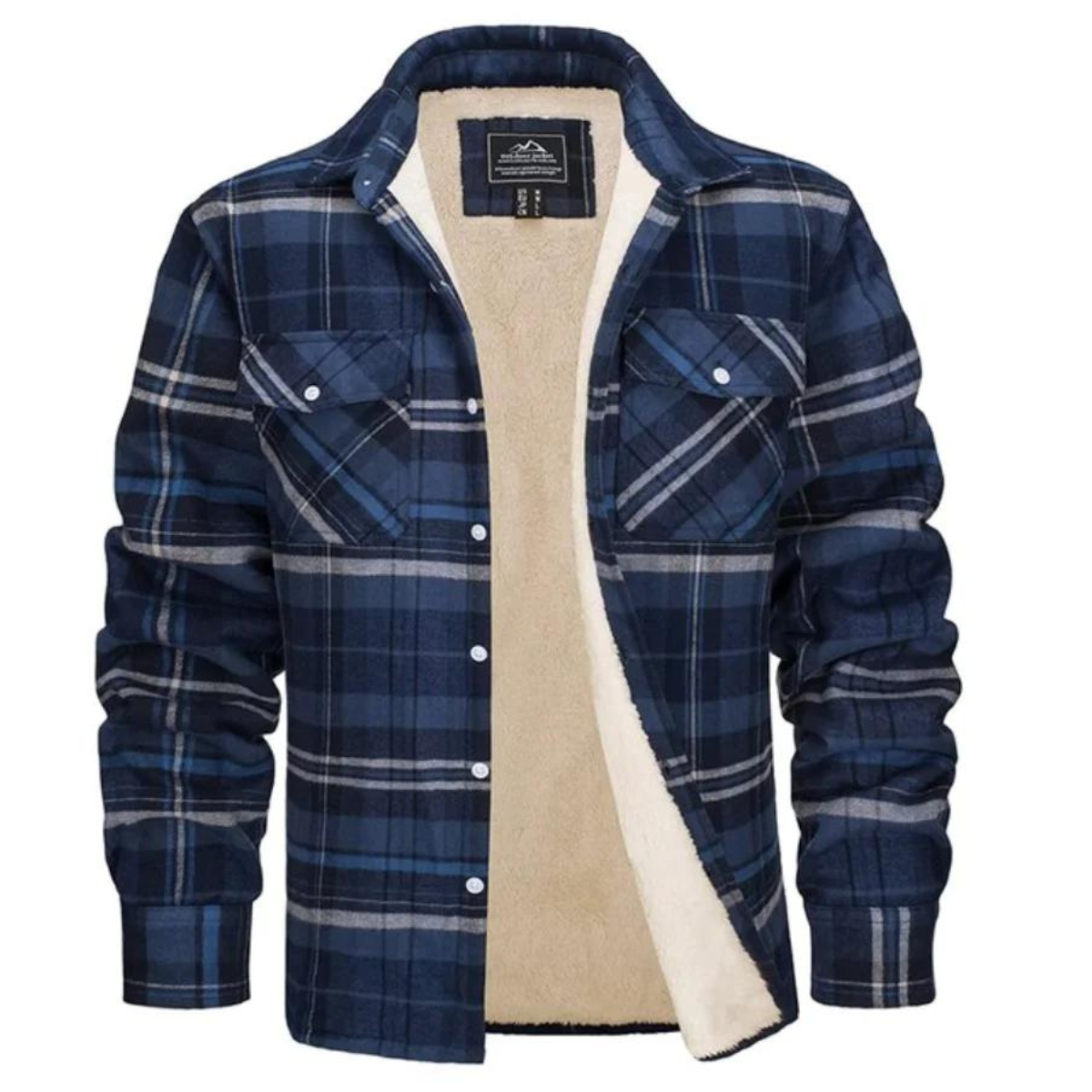 Mila | Men's Sherpa Lined Plaid Shirt Jacket | Warm, Button-Down