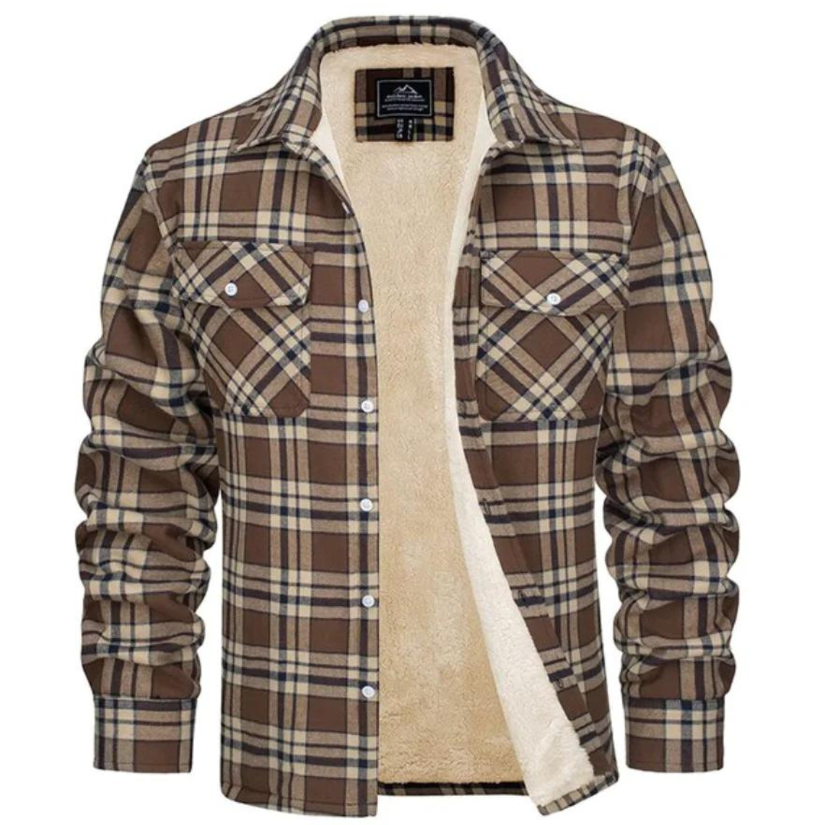 Mila | Men's Sherpa Lined Plaid Shirt Jacket | Warm, Button-Down