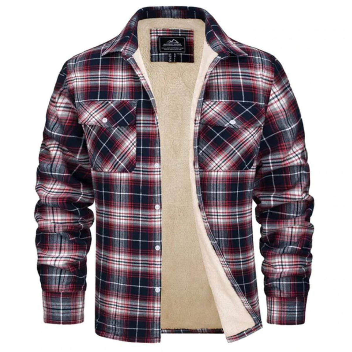 Mila | Men's Sherpa Lined Plaid Shirt Jacket | Warm, Button-Down