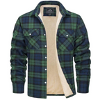 Mila | Men's Sherpa Lined Plaid Shirt Jacket | Warm, Button-Down