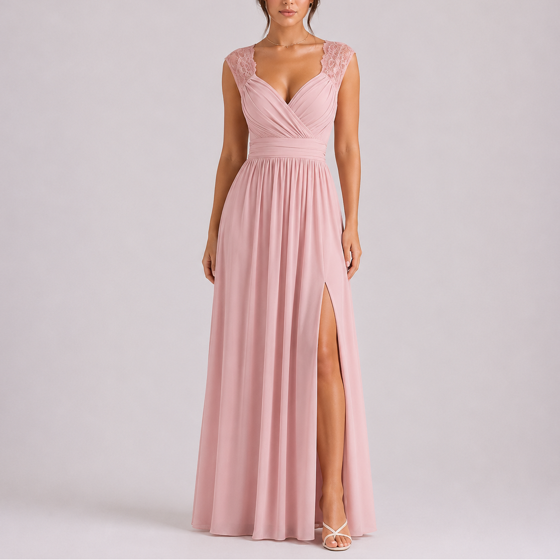 Posy | Maxi Dress | Lace Shoulder, Formal Evening Gown | Floor Length
