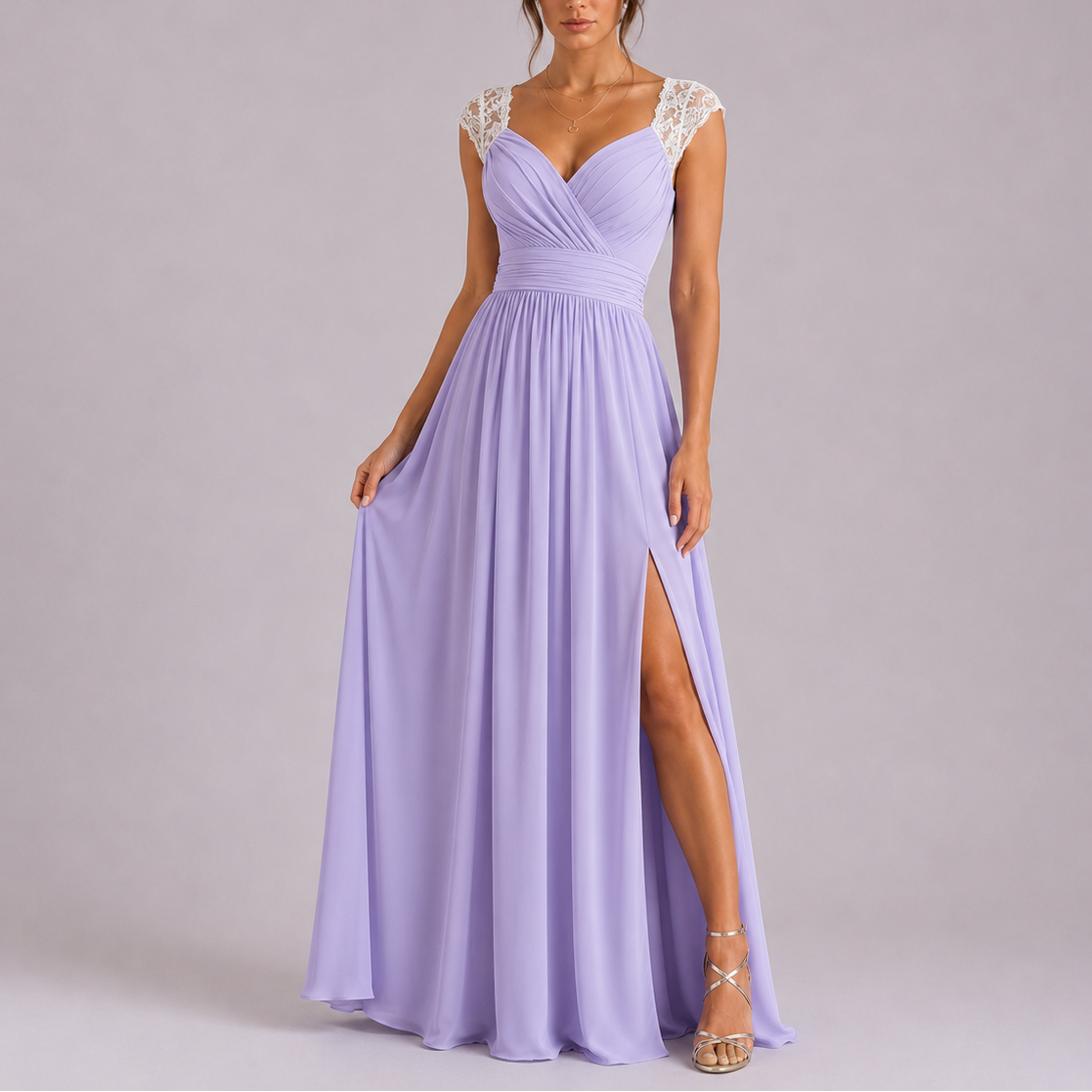 Posy | Maxi Dress | Lace Shoulder, Formal Evening Gown | Floor Length