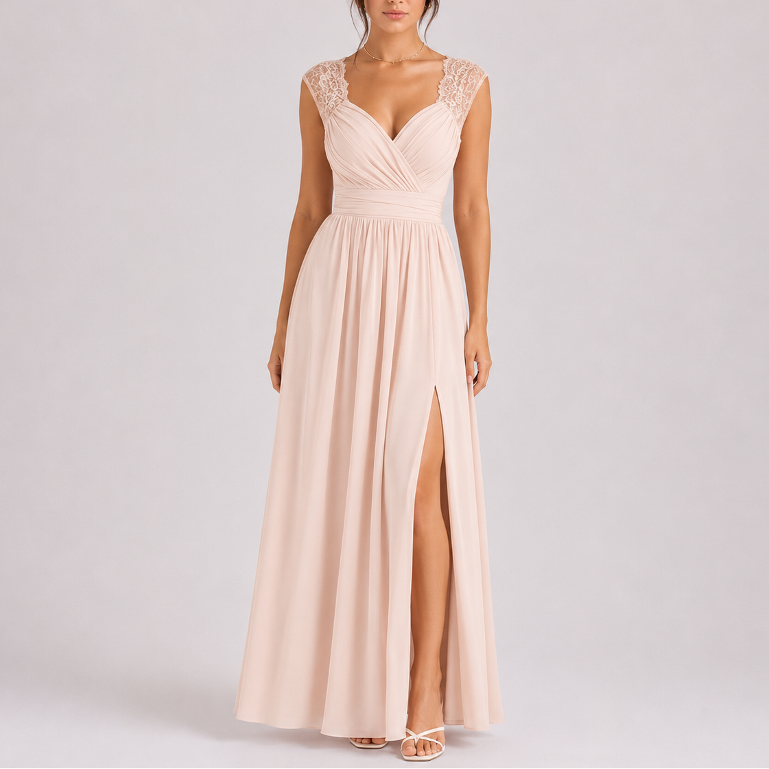 Posy | Maxi Dress | Lace Shoulder, Formal Evening Gown | Floor Length