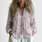 Zelda | Women Blouse Retro Leaf Print