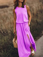 White Maxi Dress Women Flowy Lightweight Summer | Kaia