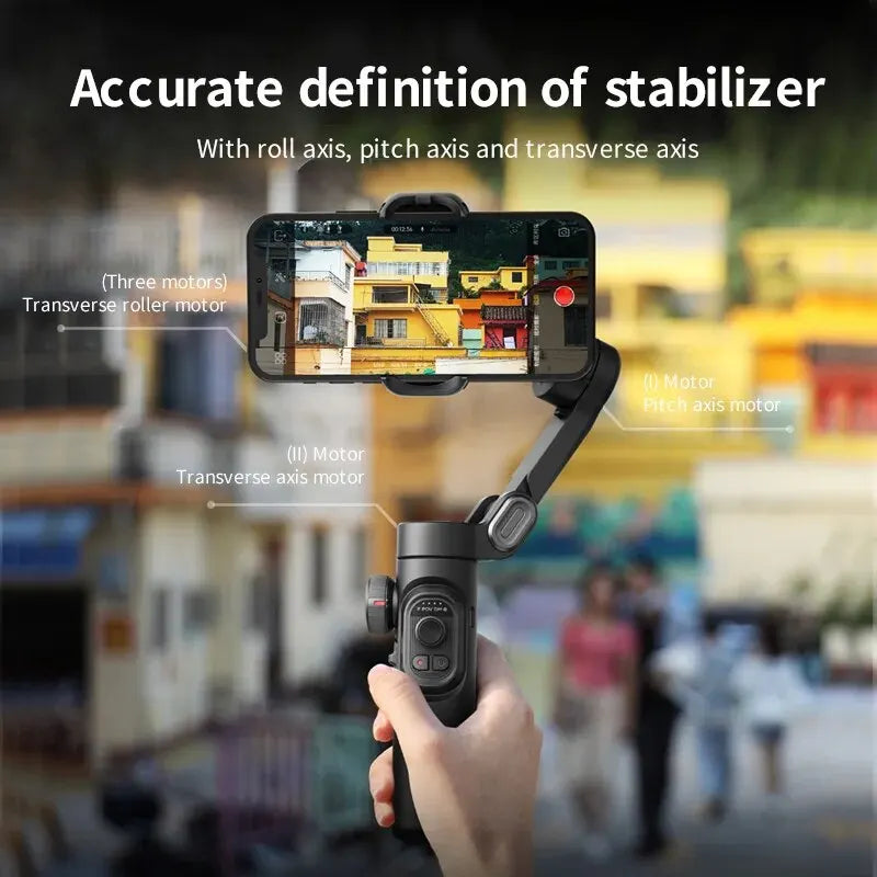 Willa | Smartphone Gimbal Stabilizer | 3-Axis, AI Tracking, Face Detection | Black
