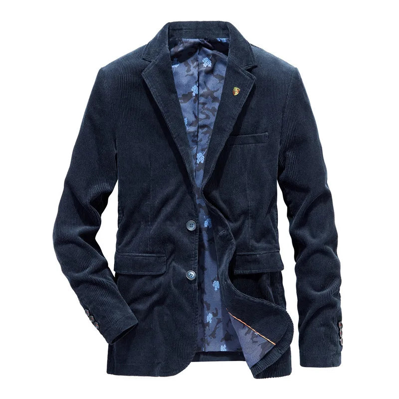 Xanthe | Men's Corduroy Blazer | Smart Casual, Autumn Winter | Brown, Olive, Blue