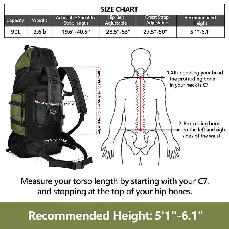 Esma | Tactical Backpack 90L | Military, Camping & Hiking | Unisex