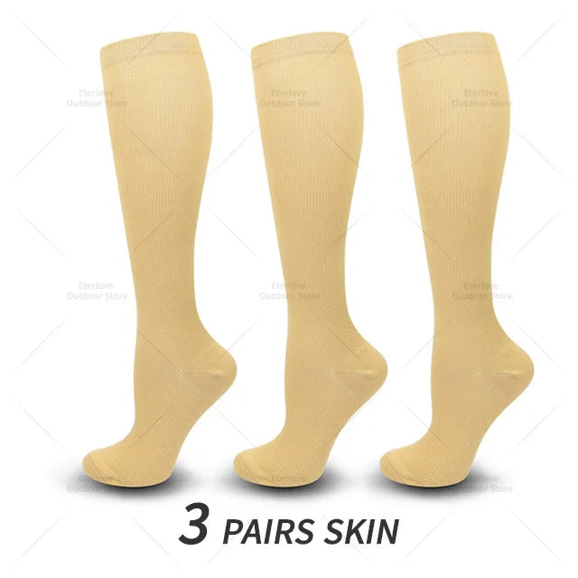 Vada | Compression Socks | Knee High, 15-20 mmHg | 3 Pairs, Unisex