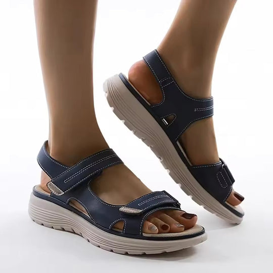 Women Sandals Mid Heel Slip-On